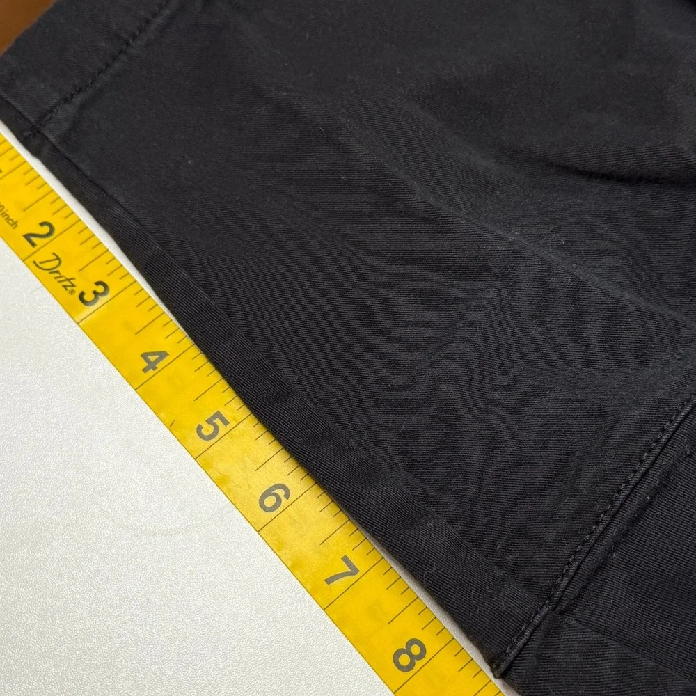 George Mens Chino Shorts Black Size 38 Flat Front Stretch WM36119181-0822